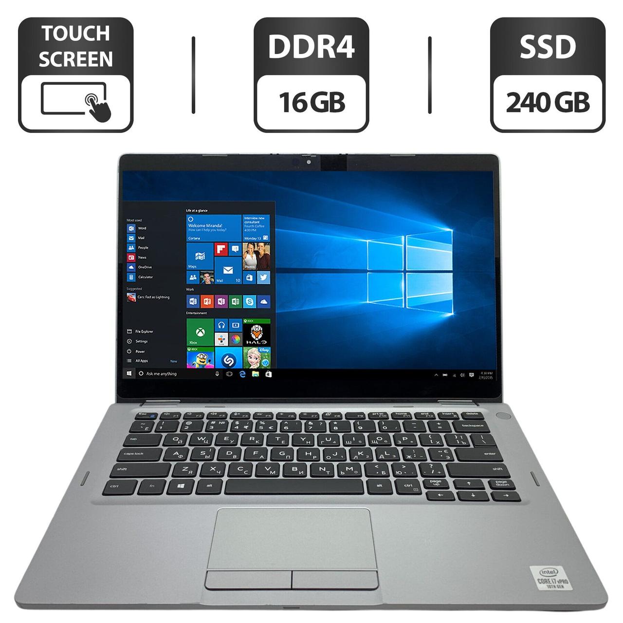 Ноутбук Б-клас Dell Latitude 5310 2-in-1/ 13.3" 1920x1080 Touch/ i7-10610U/ 16GB RAM/ 240GB SSD/ UHD