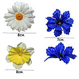 Штучні квіти букет ромашки, волошки, нарциси серія Україна, 36см, фото 5