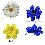 Штучні квіти букет ромашки, волошки, нарциси серія Україна, 36см, фото 7