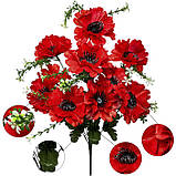 Штучні квіти букет чорнобривці різнокольорові, 42см, фото 4