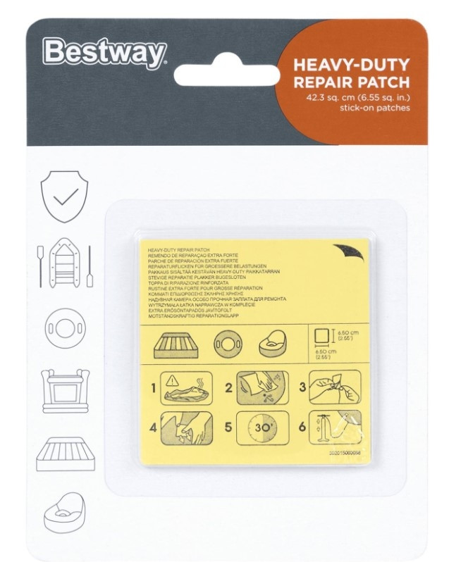 Ремкомплект самоклеючий Bestway 62068 (10 шт., 6,5 х 6,5 см)