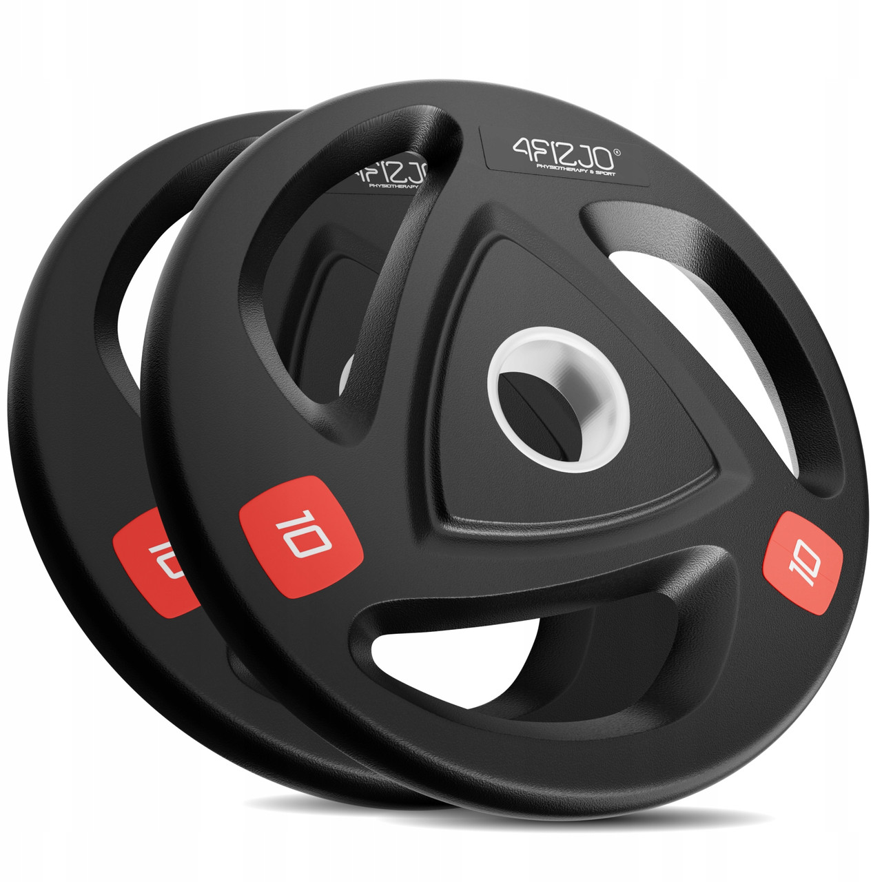 Диск олімпійський 4FIZJO 2 x 10 кг 51 мм металевий, прогумований Black (P-5905973401289), фото 1