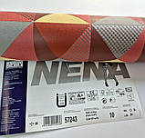 Шпалери вінілові 10 × 0.53 м 57243, червоні з геометричним візерунком для вітальні, кухні, коридору, офісу, фото 7