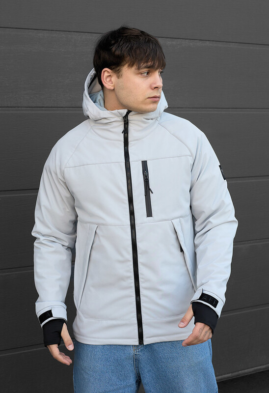 Світло-сіра куртка для чоловіків Staff soft shell lokk light gray