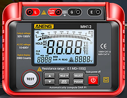 Aneng MH12 тестер опору ізоляції (Мегаомметр)