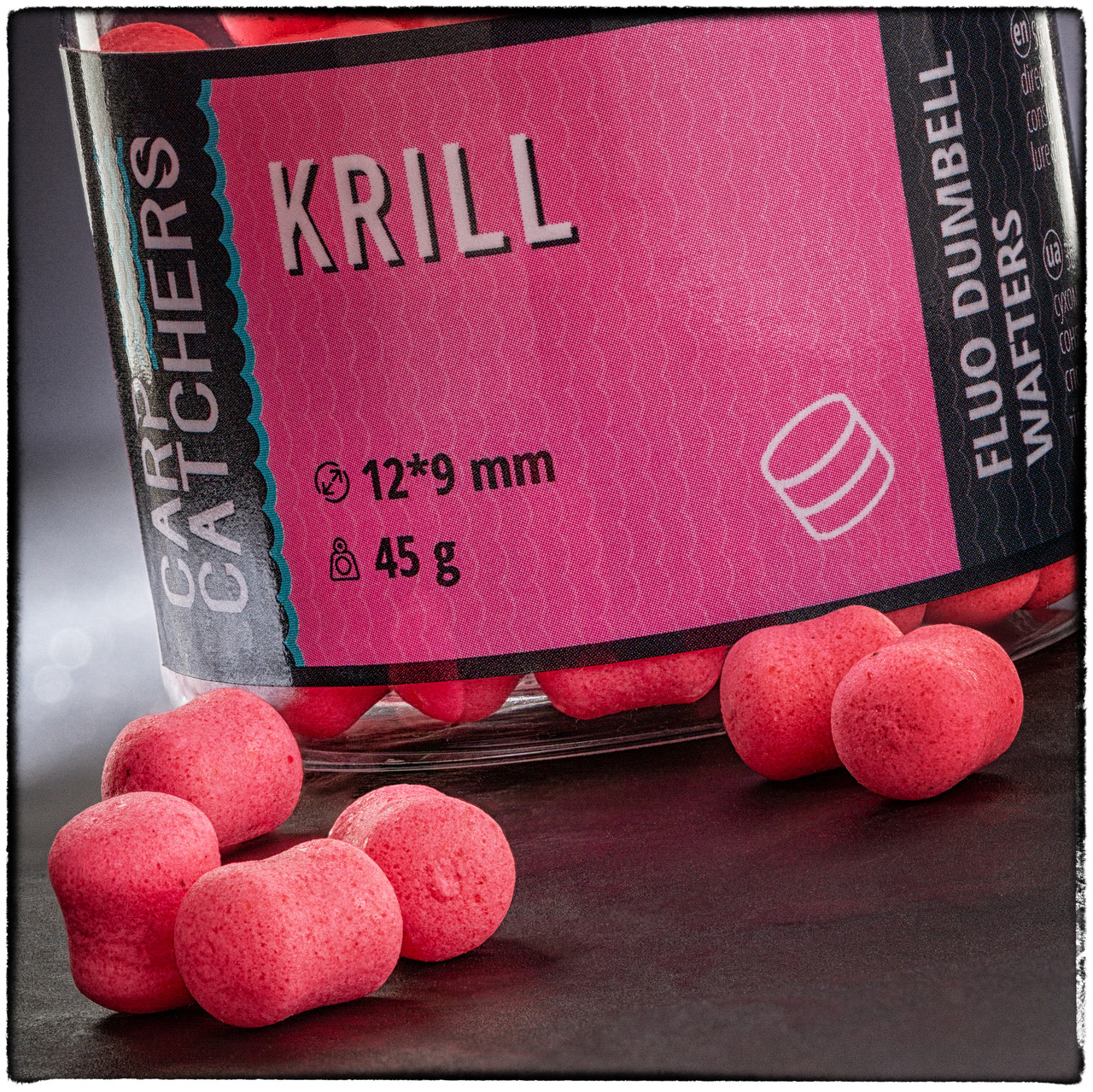 Вафтерc Carp Catchers Fluo Dumbell Wafters KRILL 12*9 mm