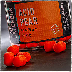 Вафтерc Carp Catchers Fluo Dumbell Wafters ACID PEAR 12*9 мм