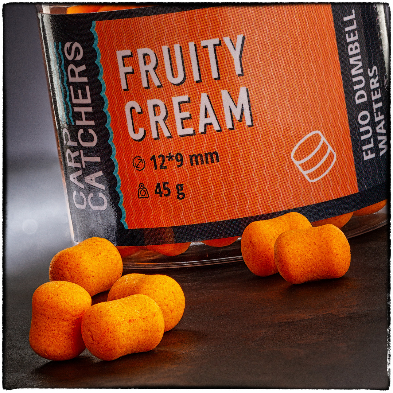 Вафтерc Carp Catchers Fluo Dumbell Wafters FRUITY CREAM 12*9 мм