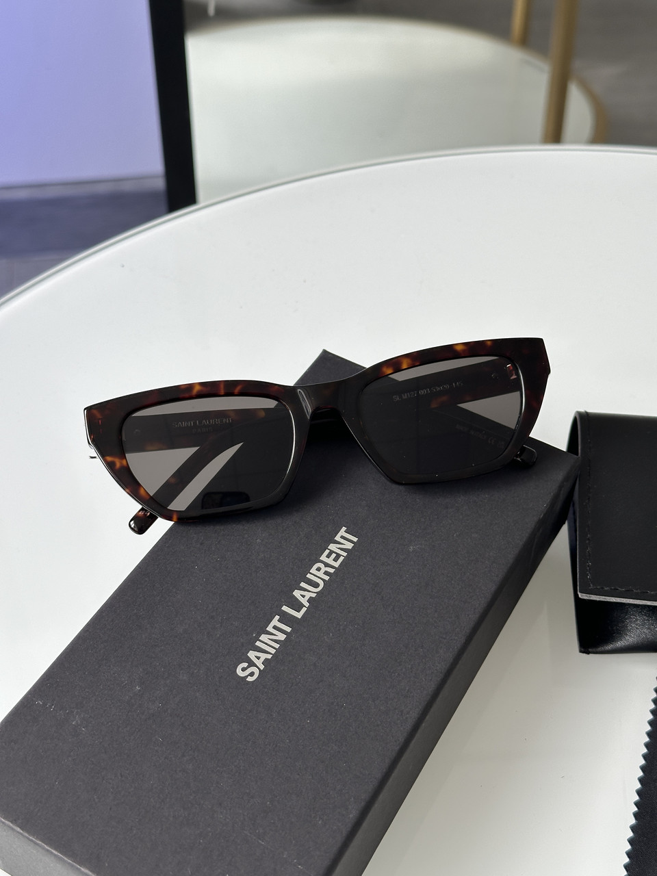 Жіночі брендові окуляри Saint Laurent SL M127 003 Brown/Black 53/20/145 53/20/145 люкс якість