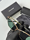 Жіночі брендові окуляри Saint Laurent SL 637 001 Green/Gold 57/18/145 L 57/18/145 люкс якість, фото 4