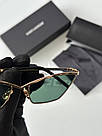 Жіночі брендові окуляри Saint Laurent SL 637 001 Green/Gold 57/18/145 L 57/18/145 люкс якість, фото 5