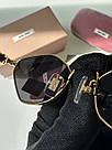 Жіночі брендові окуляри Miu Miu MU56Z 5AK-061 Black/Gold 56/17/140 2N 56/17/140 люкс якість, фото 4