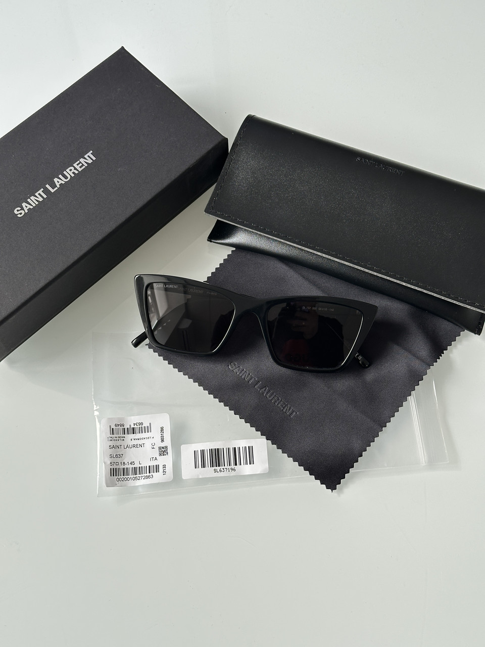 Жіночі брендові окуляри Saint Laurent SL 737 001 Black/Black 54/16/145 54/16/145 люкс якість
