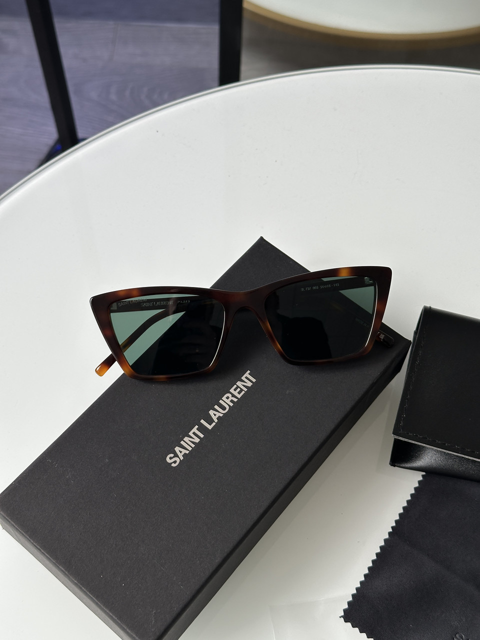 Жіночі брендові окуляри Saint Laurent SL 737 003 Leo/Green 54/16/145 54/16/145 люкс якість