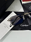 Жіночі брендові окуляри Cartier Exception Black/Silver CT0498S 55/20/145 55/20/145 люкс якість, фото 4