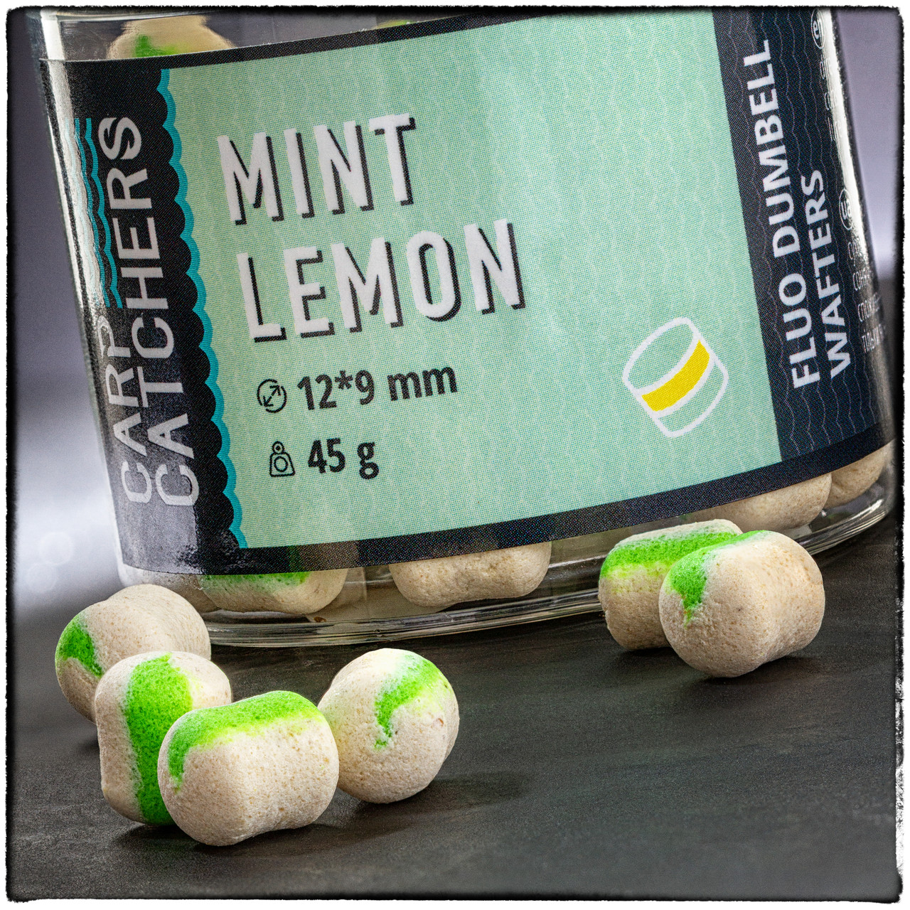Вафтерc Carp Catchers Fluo Dumbell Wafters MINT LEMON 12*9 мм