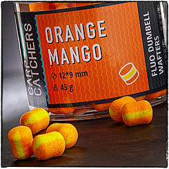 Вафтерc Carp Catchers Fluo Dumbell Wafters ORANGE MANGO 12*9 мм