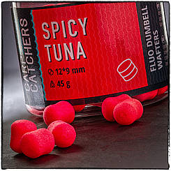 Вафтерc Carp Catchers Fluo Dumbell Wafters SPICY TUNA 12*9 мм