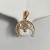 Підвіска позолочена Лунниця ажурна ажурна без каменів