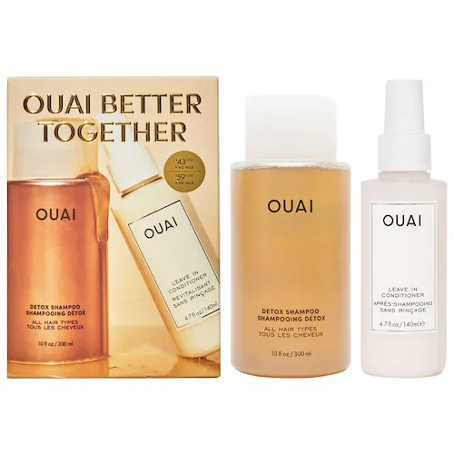 Набір OUAI Detox Shampoo & Leave In Conditioner: шампунь та кондиціонер для зволоження і боротьби з пухнастістю