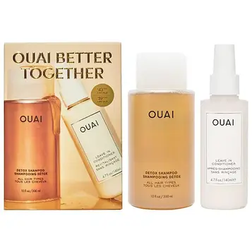 Набір OUAI Detox Shampoo & Leave In Conditioner: шампунь та кондиціонер для зволоження і боротьби з пухнастістю