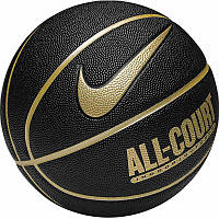 М'яч баскетбольний Nike EVERYDAY ALL COURT 8P DEFLATED BLACK/METALLIC золото, чорний, металичний Уні original