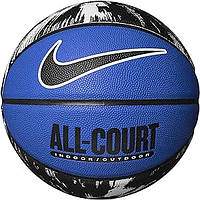 М'яч баскетбольний Nike EVERYDAY ALL COURT 8P GRAPHIC DEFLATED синій, чорний, білий Уні 7 original Акція