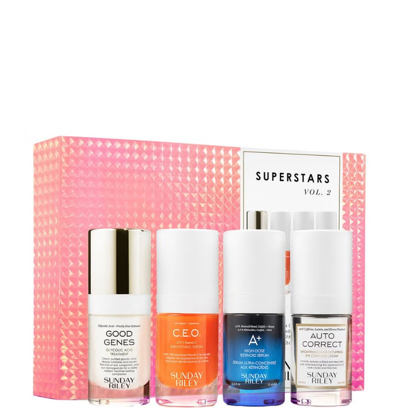 Набір Sunday Riley Superstars Kit Vol. 2: сироватки для обличчя та крем для очей для омолодження та освітлення, 15 мл кожен