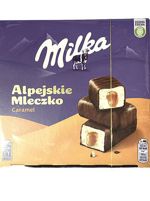 Цукерки Milka Alpejskie Mleczko Caramel пташине молоко з карамеллю 330g, фото 1