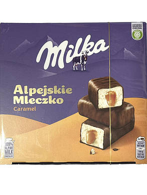 Цукерки Milka Alpejskie Mleczko Caramel пташине молоко з карамеллю 330g, фото 3