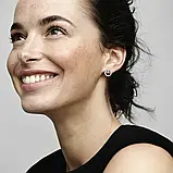 Двосторонні срібні сережки Pandora з паве 299486C01, фото 3