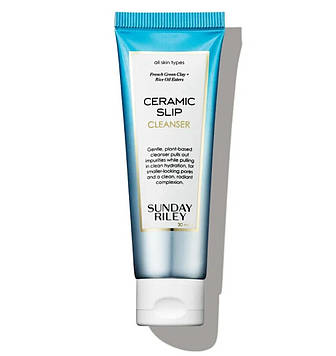 Sunday Riley Ceramic Slip Cleanser 30 мл: м'який очищувач для обличчя з глиною для глибокого очищення і зволоження шкіри
