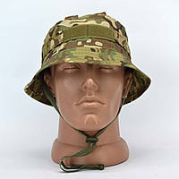 Панама тактична з короткими напівжорсткими полями і системою Моллі в камуфляжі Мультікам