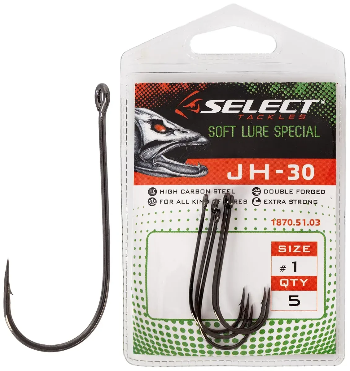 Гачок Select JH-30 № 1, 5 шт. (18705103)
