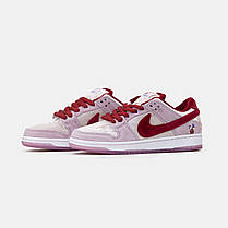 Жіночі Кросівки Nike SB Dunk Low x Strangelove Pink / Найк СБ Данк Стрейнджлав Низькі Рожеві, фото 5