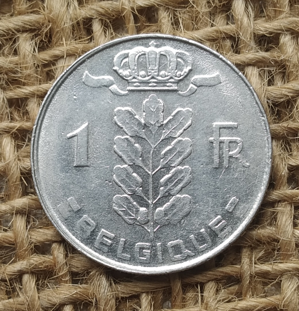 1 франк 1977 року. Бельгiя