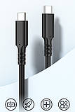 Кабель USB3.1 Type-c/Type-c PD60W 10Gbps 2 метри, фото 4