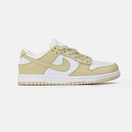 Жіночі Кросівки Nike SB Dunk Low Team Gold Beige White / Найк СБ Данк Тім Голд Низькі Бежеві з Білим, фото 1