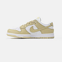 Жіночі Кросівки Nike SB Dunk Low Team Gold Beige White / Найк СБ Данк Тім Голд Низькі Бежеві з Білим, фото 4