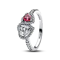 Срібна каблучка Pandora «Ореол Сердець» 193662C01 16.5 мм