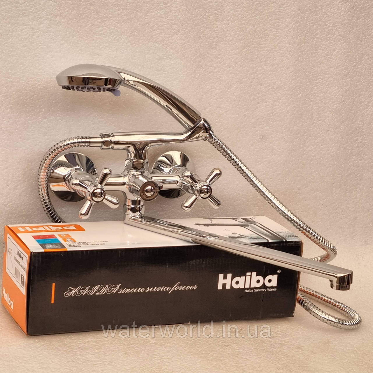 Латунний змішувач для ванної кімнати Haiba Dominox Chr.-140(euro)