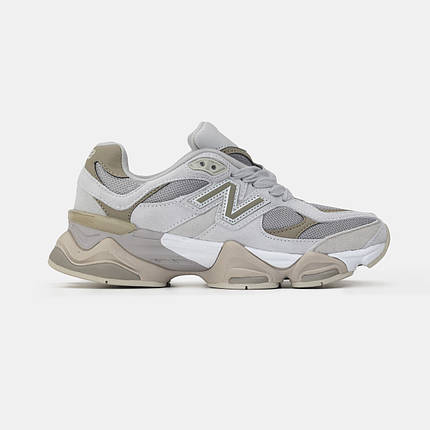 Жіночі Кросівки New Balance 9060 Grey Brown Beige / Нью Беланс 9060 Сірі з Коричневим та Бежевим, фото 1