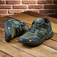 Кросівки чоловічі New Balance Olive шкіра-сітка