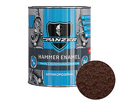 Емаль молоткова Темно-коричнева 2 л "3 в 1" HAMMER ENAMEL PANZER