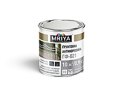 Грунт по металу Сірий 0.9 кг ГФ-021 антикорозійний ТМ MRIYA