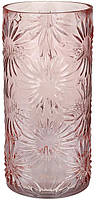 Ваза для квітів скляна Flowering Time "Ромашка" Ø 12х25 см, рожева