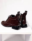 Бордові лакові жіночі черевики (бургунді)  36,40, фото 3