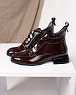Бордові лакові жіночі черевики (бургунді)  36,40, фото 2