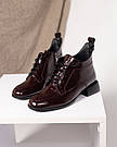 Бордові лакові жіночі черевики (бургунді)  36,40, фото 5