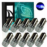 Комплект світлодіодних ламп NAPO LED BA9S-2835-3smd T4W Ba9s колір світіння синій 10 шт
